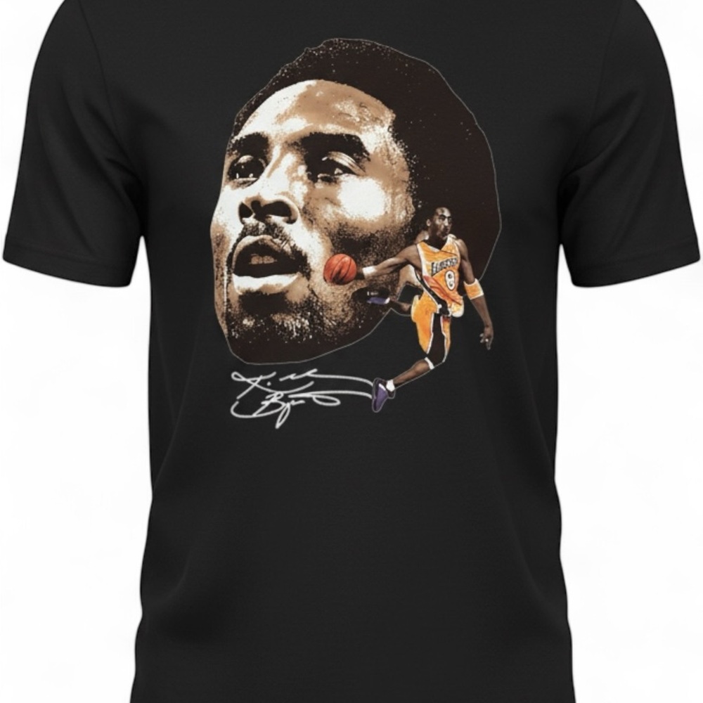 Gildan Black Graphic Tee with Basketball Design